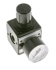 Regulateur de pression pour assemblage de collecteur G1/4'' 2250l/min 0.5-16.0bar/7-232psi en fonte de zinc Manomètre 40 mm Multifix 1
