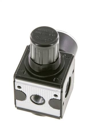 Regulateur de pression pour assemblage de collecteur G1/4'' 2250l/min 0.1-3.0bar/1-44psi en fonte de zinc avec manomètre de 40 mm Multifix 1