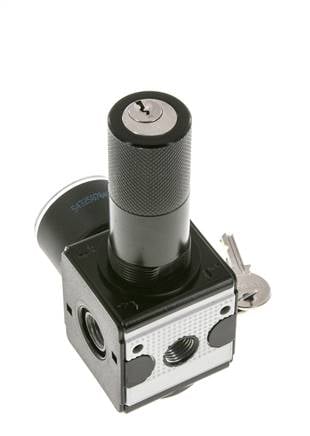 Régulateur de pression pour assemblage de collecteur G1/4'' 2250l/min 0.5-10.0bar/7-145psi en fonte de zinc 40 mm Manomètre Multifix 1