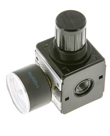 Regulateur de pression pour assemblage de collecteur G1/4'' 2250l/min 0.2-6.0bar/3-87psi en fonte de zinc 40 mm Manomètre Multifix 1