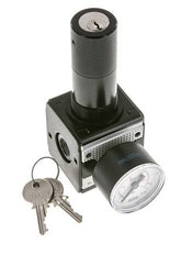 Régulateur de pression pour assemblage de collecteur G1/4'' 2250l/min 0.5-10.0bar/7-145psi en fonte de zinc 40 mm Manomètre Multifix 1