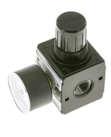 Regulateur de pression pour assemblage de collecteur G1/4'' 2250l/min 0.5-16.0bar/7-232psi en fonte de zinc Manomètre 40 mm Multifix 1