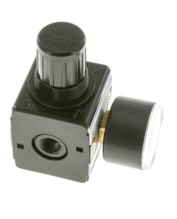 Regulateur de pression pour assemblage de collecteur G1/4'' 2250l/min 0.5-16.0bar/7-232psi en fonte de zinc Manomètre 40 mm Multifix 1