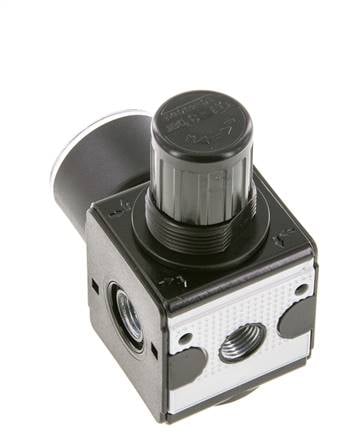 Regulateur de pression pour assemblage de collecteur G1/4'' 2250l/min 0.1-3.0bar/1-44psi en fonte de zinc avec manomètre de 40 mm Multifix 1