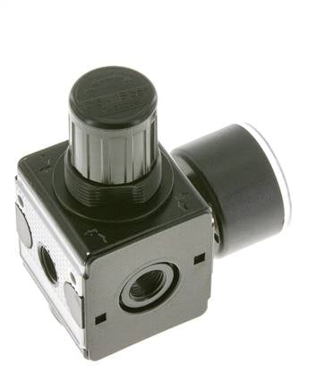 Regulateur de pression pour assemblage de collecteur G1/4'' 2250l/min 0.5-16.0bar/7-232psi en fonte de zinc Manomètre 40 mm Multifix 1