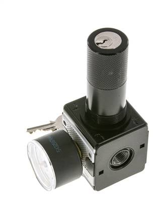 Régulateur de pression pour assemblage de collecteur G1/4'' 2250l/min 0.5-10.0bar/7-145psi en fonte de zinc 40 mm Manomètre Multifix 1