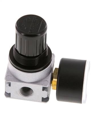 Régulateur de pression G1/4'' 600l/min 0.2-6.0bar/3-87psi Manomètre 40 mm Multifix 0