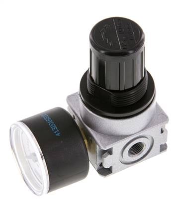 Régulateur de pression G1/8'' 600l/min 0.5-10.0bar/7-145psi Manomètre 40 mm Multifix 0