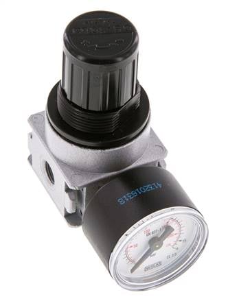 Régulateur de pression G1/8'' 600l/min 0.5-10.0bar/7-145psi Manomètre 40 mm Multifix 0