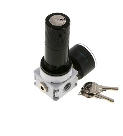 Regulateur de pression G1/4'' 700l/min 0.2-6.0bar/3-87psi Manometre 40 mm Cylinder Lock Multifix 0