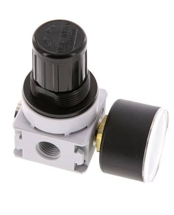 Régulateur de pression G1/4'' 700l/min 0.2-6.0bar/3-87psi Manomètre 40 mm Multifix 0