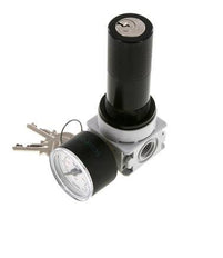 Régulateur de pression G1/4'' 700l/min 0.1-3.0bar/1-44psi Manomètre 40 mm Serrure à cylindre Multifix 0