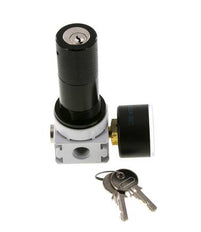 Régulateur de pression G1/4'' 700l/min 0.1-3.0bar/1-44psi Manomètre 40 mm Serrure à cylindre Multifix 0