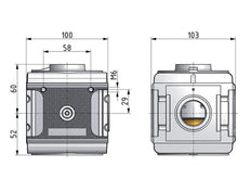 Régulateur de pression piloté G1'' 17500l/min 0.5-16.0bar/7-232psi Aluminium Multifix 5