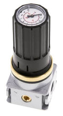 Régulateur de pression G1/4'' 1450l/min 0.2-6.0bar/3-87psi Bouton en fonte de zinc avec manomètre Multifix 0