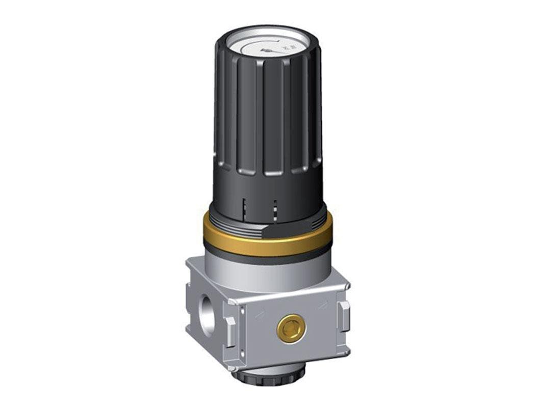 Régulateur de pression G1/4'' 1450l/min 0.2-6.0bar/3-87psi Bouton en fonte de zinc avec manomètre Multifix 0