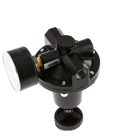 Régulateur de pression de précision G1/4'' 550l/min 0.2-7.0bar/3-102psi en fonte de zinc standard 3