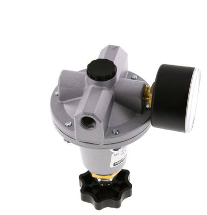 Régulateur de pression de précision G1/4'' 550l/min 0.2-6.0bar/3-87psi en fonte de zinc standard 3