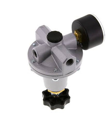 Régulateur de pression de précision G1/4'' 550l/min 0.5-10.0bar/7-145psi en fonte de zinc standard 3