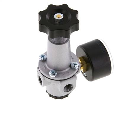 Régulateur de pression G1/4'' 1000l/min 0.1-3.0bar/1-44psi en fonte de zinc standard 1