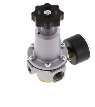 Régulateur de pression G1/2'' 2100l/min 0.5-10.0bar/7-145psi en fonte de zinc Standard 2