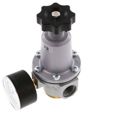 Régulateur de pression G1/2'' 2100l/min 0.5-10.0bar/7-145psi en fonte de zinc Standard 2