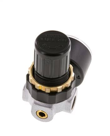 Régulateur de pression G1/4'' 330l/min 0.5-6.0bar/7-87psi en fonte de zinc standard 0