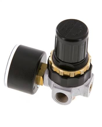 Régulateur de pression G1/4'' 330l/min 0.5-16.0bar/7-232psi en fonte de zinc standard 0
