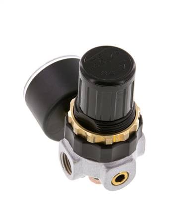 Régulateur de pression G1/4'' 330l/min 0.5-6.0bar/7-87psi en fonte de zinc standard 0