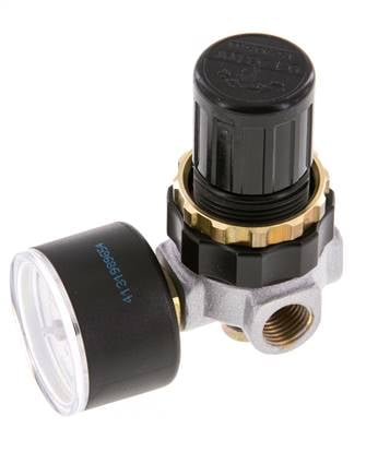 Régulateur de pression G1/4'' 330l/min 0.5-3.0bar/7-44psi en fonte de zinc standard 0