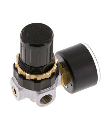 Régulateur de pression G1/4'' 330l/min 0.5-6.0bar/7-87psi en fonte de zinc standard 0