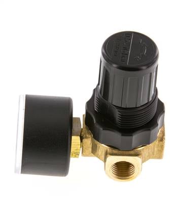 Régulateur de pression G1/4'' 330l/min 0.5-16.0bar/7-232psi Air Eau Laiton Standard 0
