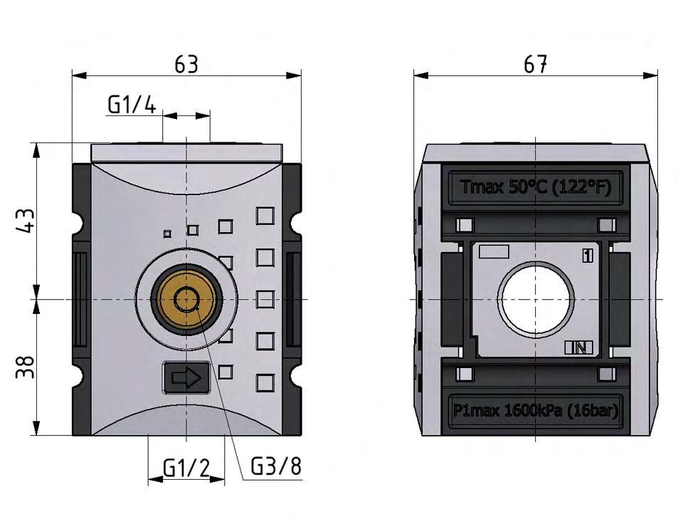 Distributeur G3/8x1/2x1/4 7250 l/min Futura 2