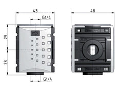 Distributeur G1/4 2700 l/min avec interrupteur de pression Futura 0