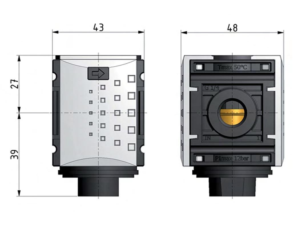 Distributeur G1/4 1000 l/min avec clapet anti-retour Futura 0