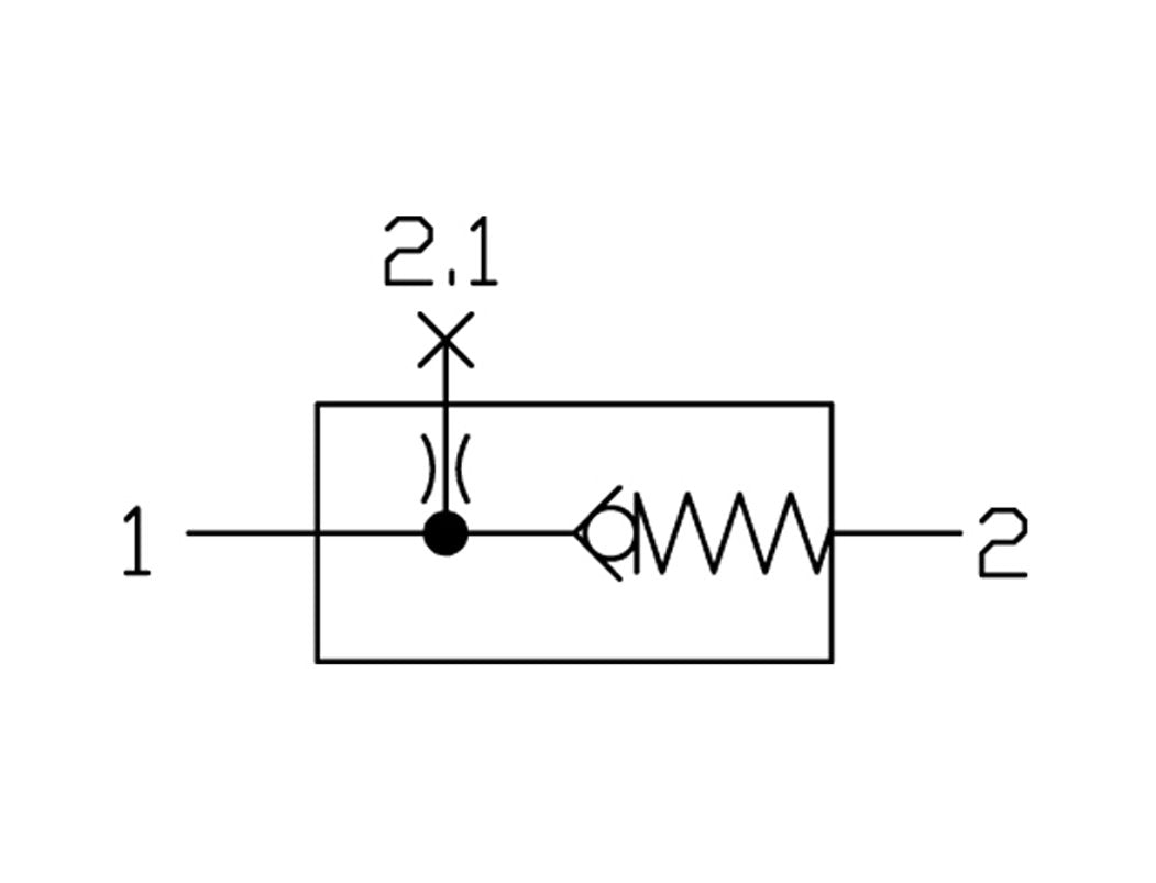 Distributeur G1/4 1000 l/min avec clapet anti-retour Futura 0