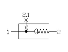 Distributeur G1/4 1000 l/min avec clapet anti-retour Futura 0