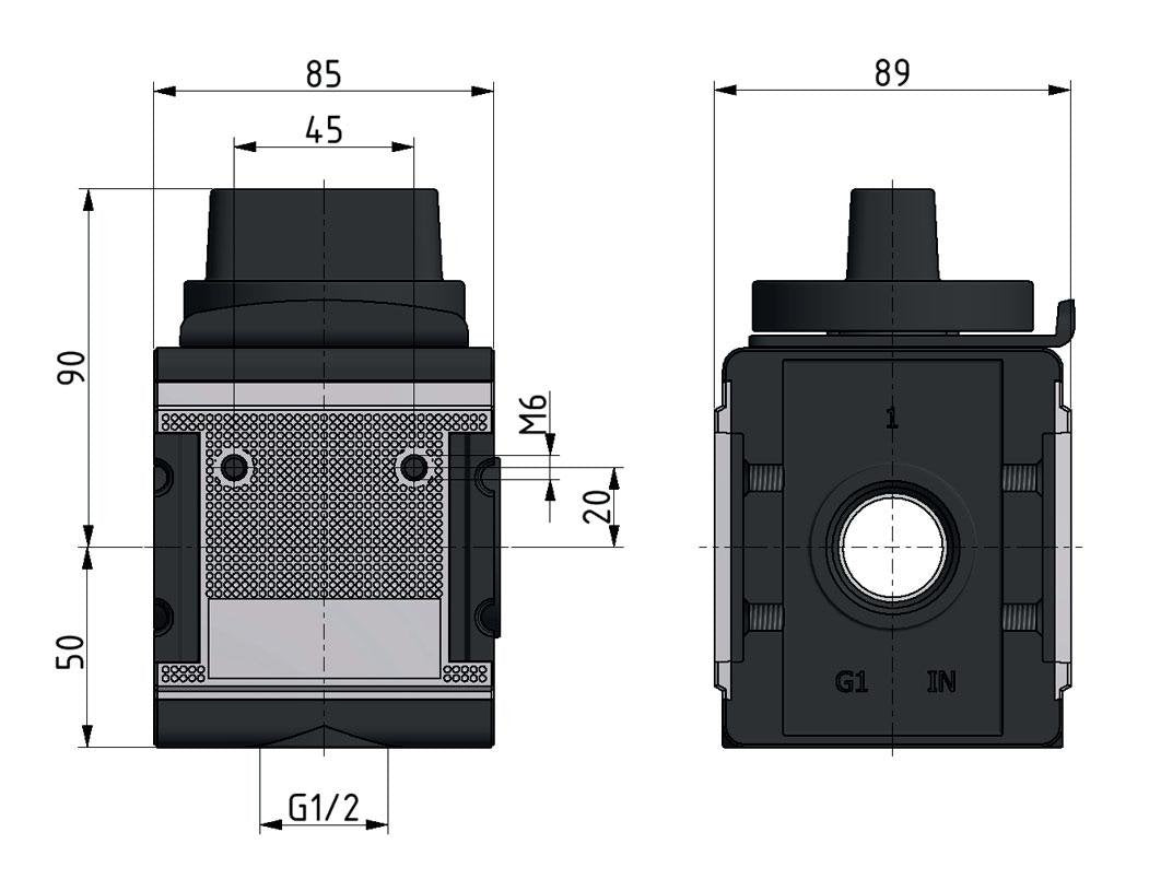 Vanne à bille 3/2 G1 25000 l/min Multifix 4