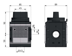 Vanne à bille 3/2 G1 25000 l/min Multifix 4
