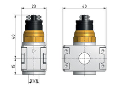 Distributeur G1/4 2700 l/min Étroit avec Interrupteur de Pression Multifix 0