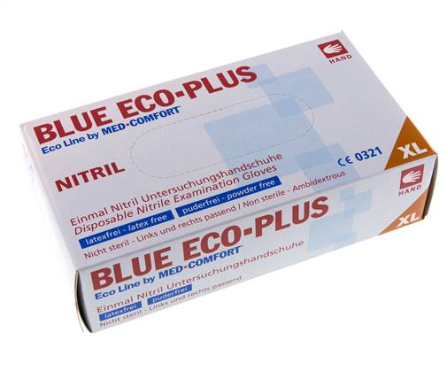 Gants jetables non poudrés en nitrile Taille XL (100 pièces) Covid