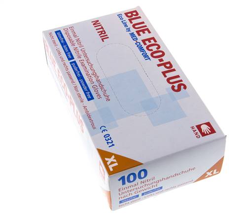 Gants jetables non poudrés en nitrile Taille XL (100 pièces) Covid