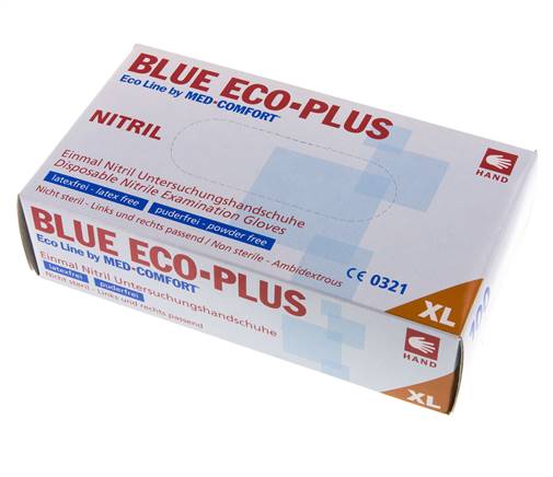 Gants jetables non poudrés en nitrile Taille XL (100 pièces) Covid