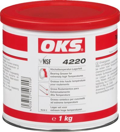 Graisse pour roulements à température extrême de qualité alimentaire 5kg OKS 4220