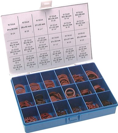 Kit de joints en fibre vulcanisée 10 à 42 mm 1500 pièces