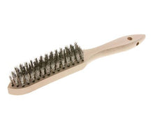 Brosse métallique manuelle à 5 rangées de fils en acier inoxydable ondulés