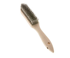 Brosse métallique manuelle à 5 rangées de fils en acier inoxydable ondulés