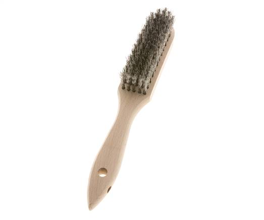 Brosse métallique manuelle à 5 rangées de fils en acier inoxydable ondulés
