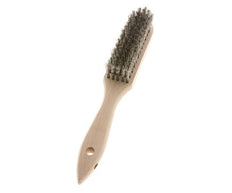Brosse métallique manuelle à 5 rangées de fils en acier inoxydable ondulés
