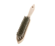 Brosse métallique manuelle à 5 rangées de fils en acier inoxydable ondulés